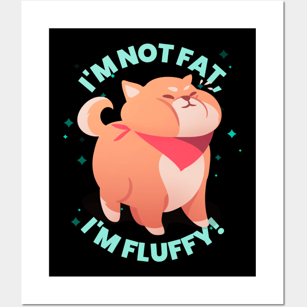 I'm not a fat cat, I'm fluffy Wall Art by John Byrne